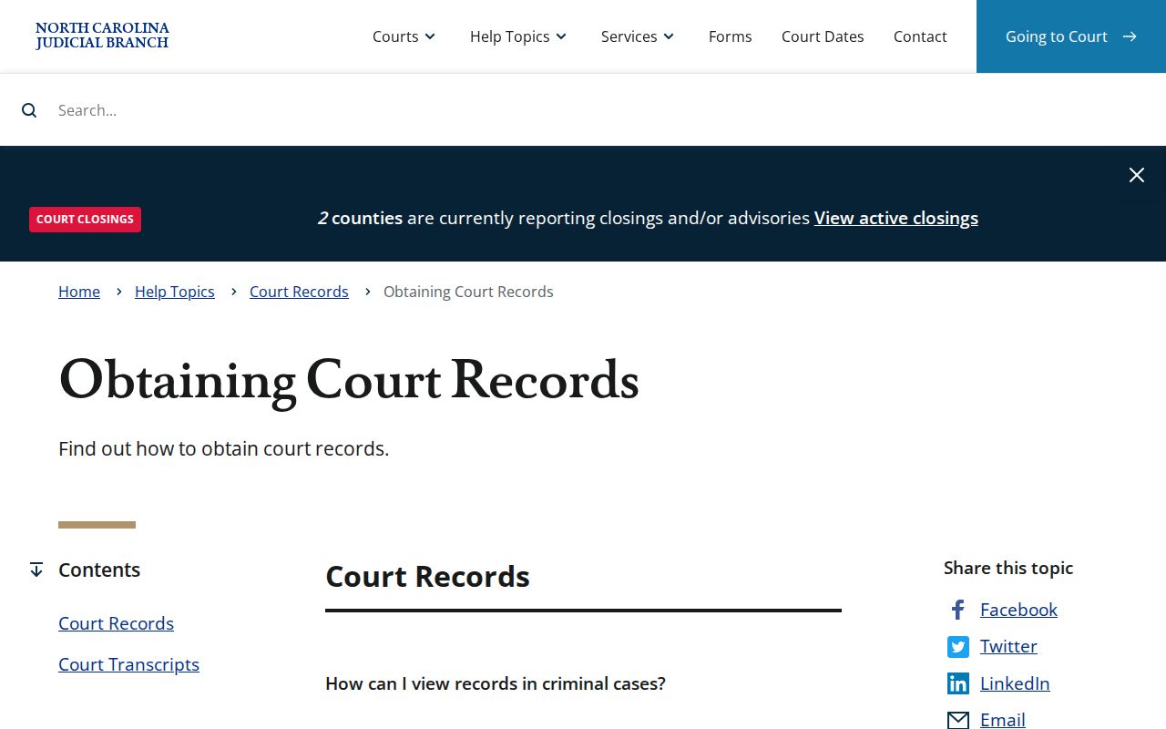 North Carolina court record instructions after a Currituck arrest booking