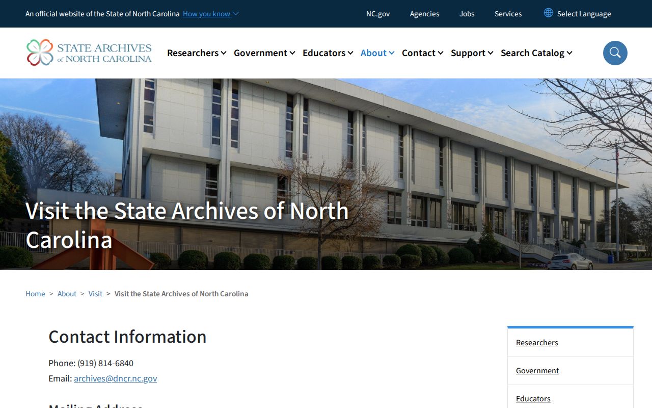 State Archives reference options for historical Currituck County arrest research